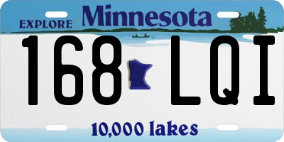 MN license plate 168LQI