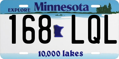 MN license plate 168LQL