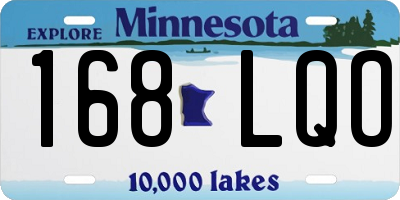MN license plate 168LQO