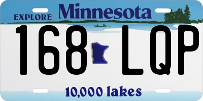 MN license plate 168LQP