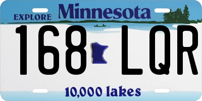 MN license plate 168LQR