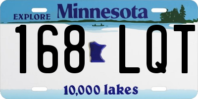 MN license plate 168LQT