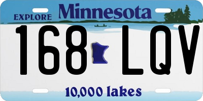 MN license plate 168LQV