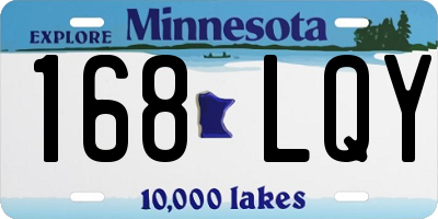 MN license plate 168LQY