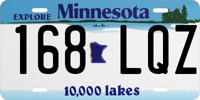 MN license plate 168LQZ