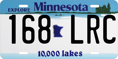 MN license plate 168LRC