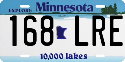 MN license plate 168LRE