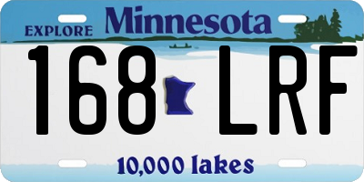 MN license plate 168LRF