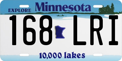 MN license plate 168LRI