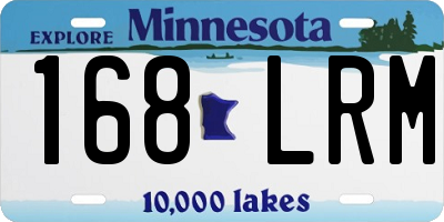 MN license plate 168LRM