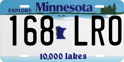 MN license plate 168LRO