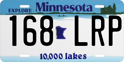 MN license plate 168LRP