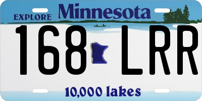 MN license plate 168LRR