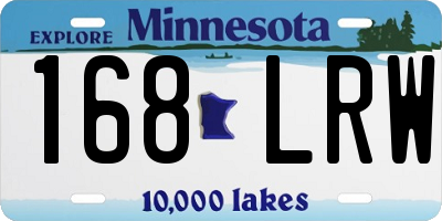 MN license plate 168LRW