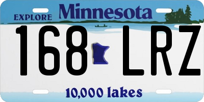MN license plate 168LRZ
