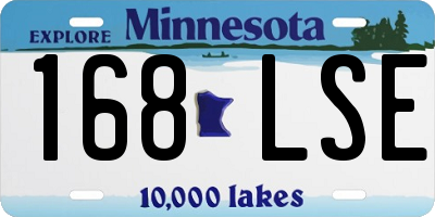 MN license plate 168LSE