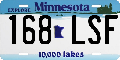 MN license plate 168LSF