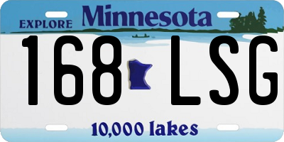 MN license plate 168LSG