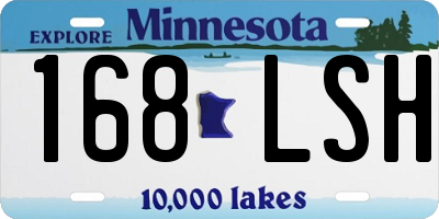 MN license plate 168LSH