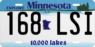 MN license plate 168LSI