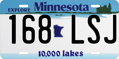 MN license plate 168LSJ