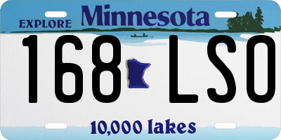MN license plate 168LSO