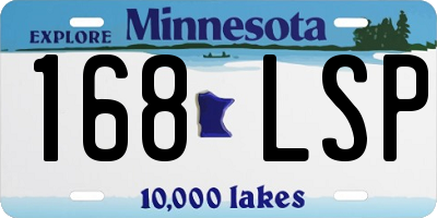 MN license plate 168LSP