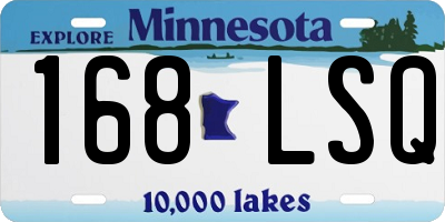 MN license plate 168LSQ