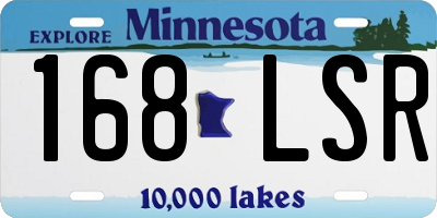 MN license plate 168LSR