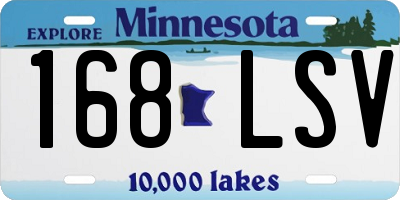 MN license plate 168LSV