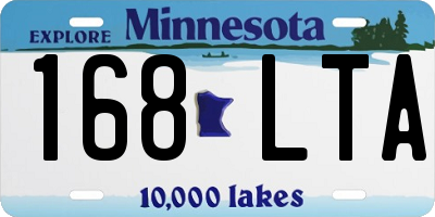 MN license plate 168LTA