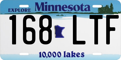 MN license plate 168LTF