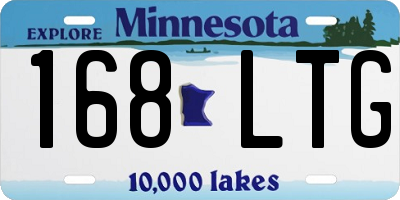 MN license plate 168LTG