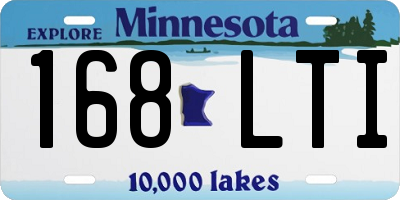 MN license plate 168LTI