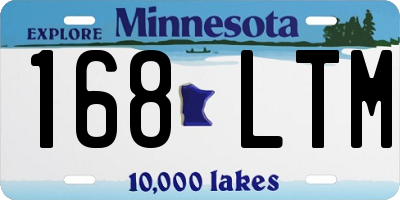 MN license plate 168LTM