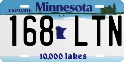 MN license plate 168LTN