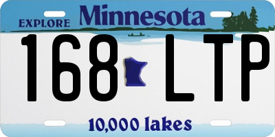 MN license plate 168LTP