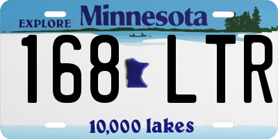 MN license plate 168LTR