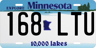MN license plate 168LTU