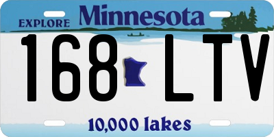 MN license plate 168LTV