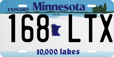 MN license plate 168LTX
