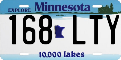 MN license plate 168LTY