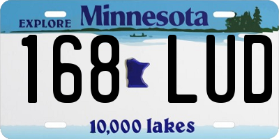 MN license plate 168LUD