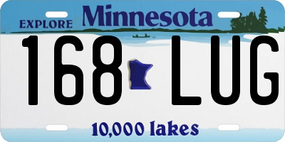 MN license plate 168LUG