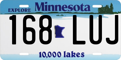 MN license plate 168LUJ