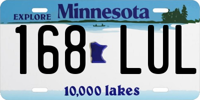 MN license plate 168LUL