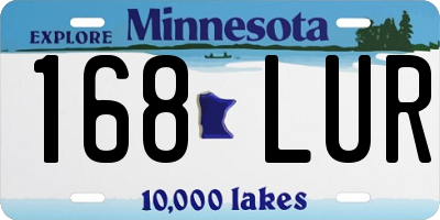 MN license plate 168LUR