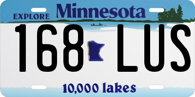MN license plate 168LUS
