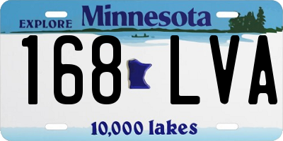 MN license plate 168LVA
