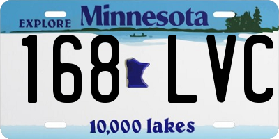 MN license plate 168LVC